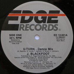 J. Blackfoot U-Turn USED VINYL 12INCH 33 S RPM