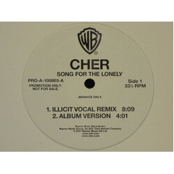 Cher Song For The Lonely USED VINYL 12INCH 33 S RPM ADVANCE PROMO