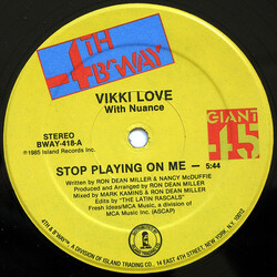 Vikki Love / Nuance Stop Playing On Me VINYL 12" USED
