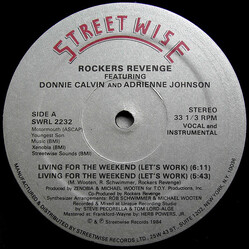 Rockers Revenge / Donnie Calvin / Adrienne Johnson Living For The Weekend (Let's Work) USED VINYL 12INCH 33 S RPM MAXI-SINGLE