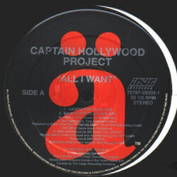 Captain Hollywood Project All I Want VINYL 12" USED