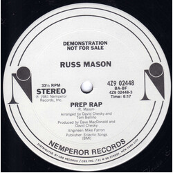 Russ Mason Prep Rap USED VINYL 12INCH 33 S RPM PROMO