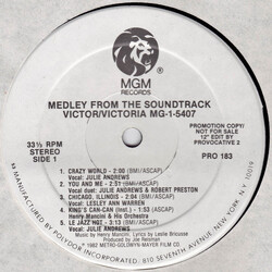 Various Medley From The Soundtrack "Victor/Victoria" USED VINYL 12INCH PROMO