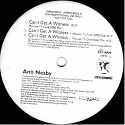 Ann Nesby Can I Get A Witness USED VINYL 12INCH PROMO