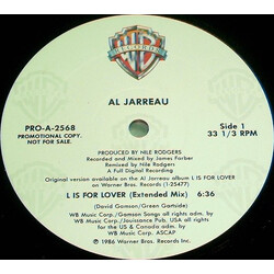 Al Jarreau L Is For Lover VINYL 12" USED