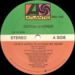Donna Summer Love's About To Change My Heart USED VINYL 12INCH PROMO