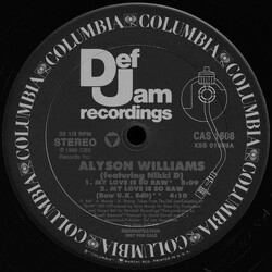 Alyson Williams / Nikki D My Love Is So Raw USED VINYL 12INCH 33 S RPM PROMO