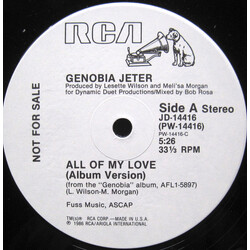 Genobia Jeter All Of My Love USED VINYL 12INCH 33 S RPM PROMO STEREO