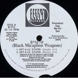 B*M*W (Black Mìcaphòn Weapons) Get A Lil' Stupid VINYL 12" USED