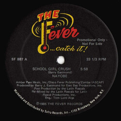 Nayobe School Girl Crush USED VINYL 12INCH 33 S RPM PROMO