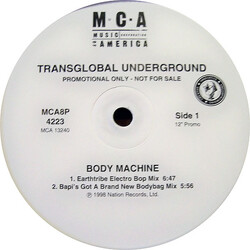 Transglobal Underground Body Machine VINYL 12" USED