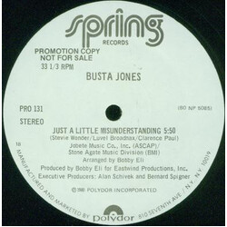 Busta Jones Just A Little Misunderstanding VINYL 12" USED