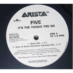 Five It's The Things You Do USED VINYL 12INCH 33 S RPM PROMO