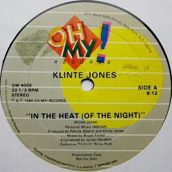 Klinte Jones In The Heat (Of The Night) USED VINYL 12INCH 33 S RPM PROMO
