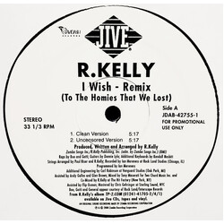 R. Kelly I Wish (Remix) USED VINYL 12INCH 33 S RPM MAXI-SINGLE PROMO