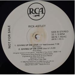 Rick Astley Giving Up On Love VINYL 12" USED