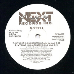 Sybil My Love Is Guaranteed USED VINYL 12INCH 33 S RPM PROMO