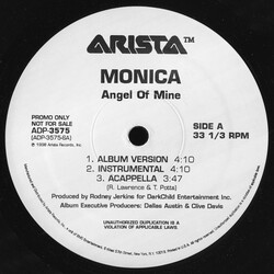 Monica Angel Of Mine USED VINYL 12INCH PROMO