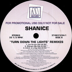 Shanice Turn Down The Lights (Remixes) USED VINYL PROMO 12INCH