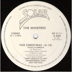 The Whispers This Christmas USED VINYL 12INCH 33 S RPM PROMO
