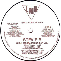 Stevie B Girl I Am Searching For You VINYL 12" USED