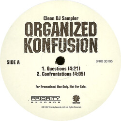 Organized Konfusion Clean DJ Sampler USED VINYL 12INCH PROMO