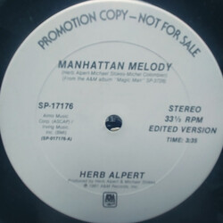 Herb Alpert Manhattan Melody USED VINYL 12INCH PROMO 33 S RPM