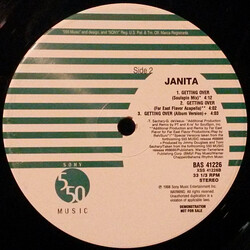 Janita Getting Over USED VINYL 12INCH 33 S RPM PROMO