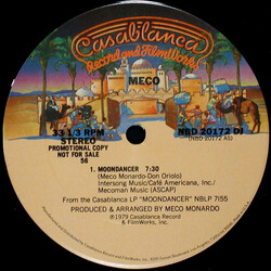 Meco Monardo Moondancer USED VINYL 12INCH 33 S RPM SINGLE SIDED SINGLE PROMO