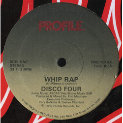 Disco Four Whip Rap / Let It Whip USED VINYL 12INCH 33 S RPM SINGLE