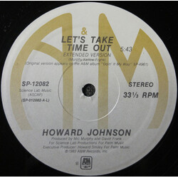 Howard Johnson Let's Take Time Out / You're The One I've Needed USED VINYL 12INCH SINGLE 33 S RPM