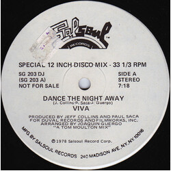 Viva (2) Dance The Night Away USED VINYL 12INCH 33 S RPM SINGLE PROMO STEREO