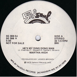 Martha High He's My Ding Dong Man USED VINYL 12INCH 33 S RPM SINGLE PROMO STEREO