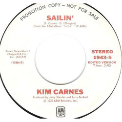 Kim Carnes Sailin' USED VINYL 7INCH PROMO