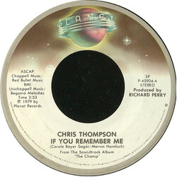 Chris Thompson / Dave Grusin If You Remember Me / Theme From "The Champ" VINYL 7" USED