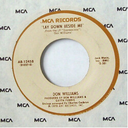 Don Williams (2) Lay Down Beside Me USED VINYL 7INCH 45 RPM SINGLE