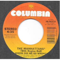 Manhattans / Regina Belle Where Did We Go Wrong? / Maybe Tomorrow VINYL 7" USED