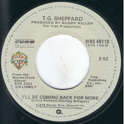 T.G. Sheppard I'll Be Coming Back For More USED VINYL 7INCH SINGLE
