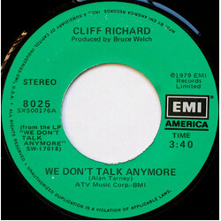 Cliff Richard We Don't Talk Anymore USED VINYL 7INCH 45 RPM SINGLE
