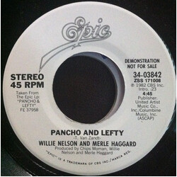 Willie Nelson / Merle Haggard Pancho And Lefty USED VINYL 7INCH 45 RPM SINGLE PROMO