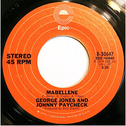 George Jones (2) / Johnny Paycheck Mabellene USED VINYL 7INCH 45 RPM SINGLE STYRENE