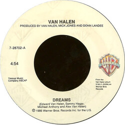 Van Halen Dreams USED VINYL 7INCH 45 RPM STEREO