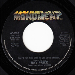Ray Price All The Good Things Are Gone USED VINYL 7INCH 45 RPM STYRENE