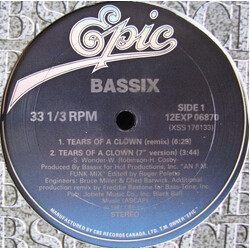 Bassix Tears Of A Clown / Fake 'N' Move USED VINYL 12INCH 33 S RPM