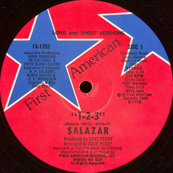 Salazar (2) 1-2-3 / Let's Hang On VINYL 12" USED