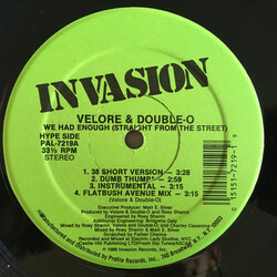 Velore & Double-O We Had Enough (Straight From The Street) / We're Gonna Get'Em (Rock The Beat) VINYL 12" USED