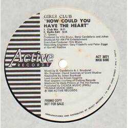 The Girls Club Nasty Girls USED VINYL 12INCH PROMO
