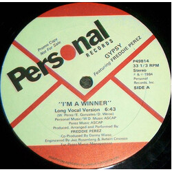 Gypsy (5) / Freddie Perez I'm A Winner USED VINYL 12INCH 33 S RPM PROMO
