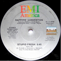 Rappers' Convention Stupid Fresh USED VINYL 12INCH 33 S RPM PROMO