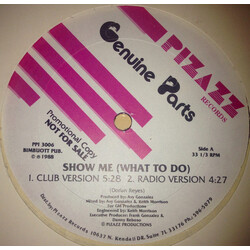 Genuine Parts Show Me (What To Do) USED VINYL 12INCH 33 S RPM PROMO